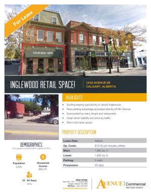 Inglewood Retail Space! 1332 Avenue Se
