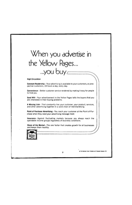 When You Advertise in the Yellow Pages...You Buy^