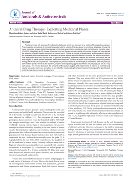 Antiviral Drug Therapy- Exploiting Medicinal Plants