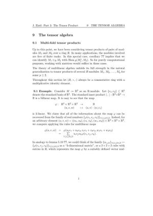 9 the Tensor Algebra