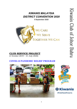 KIWANIS MALAYSIA DISTRICT CONVENTION 2020 5 September 2020