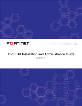 Fortiedr Installation and Administration Guide