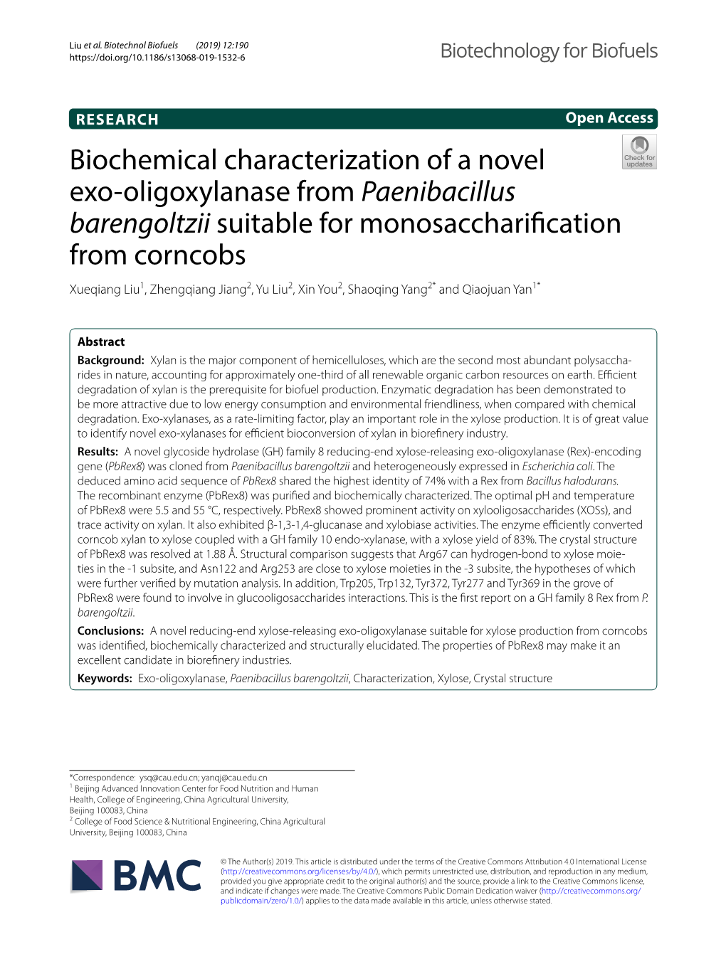 Biochemical Characterization of a Novel Exo-Oligoxylanase From
