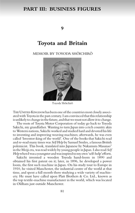 Toyota and Britain