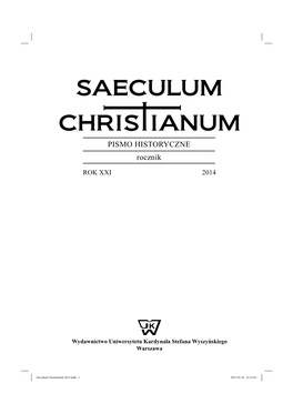 Saeculum Christianum 2015.Indb