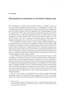 Ethnopolitical Mobilisation in the North Calotte Area