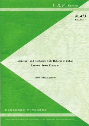 Monetary and Exchange Rate Reform in Cuba: Lessons from Vietnam