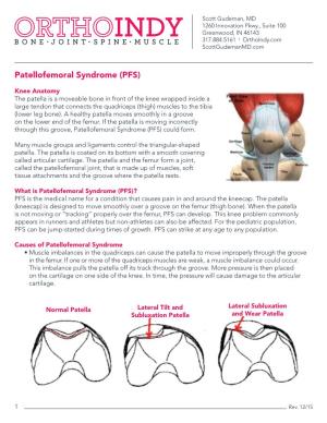 Patellofemoral Syndrome (PFS)