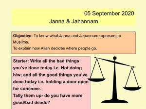 Janna & Jahannam 05 September 2020