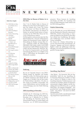 6. DEFA-Newsletter 2005
