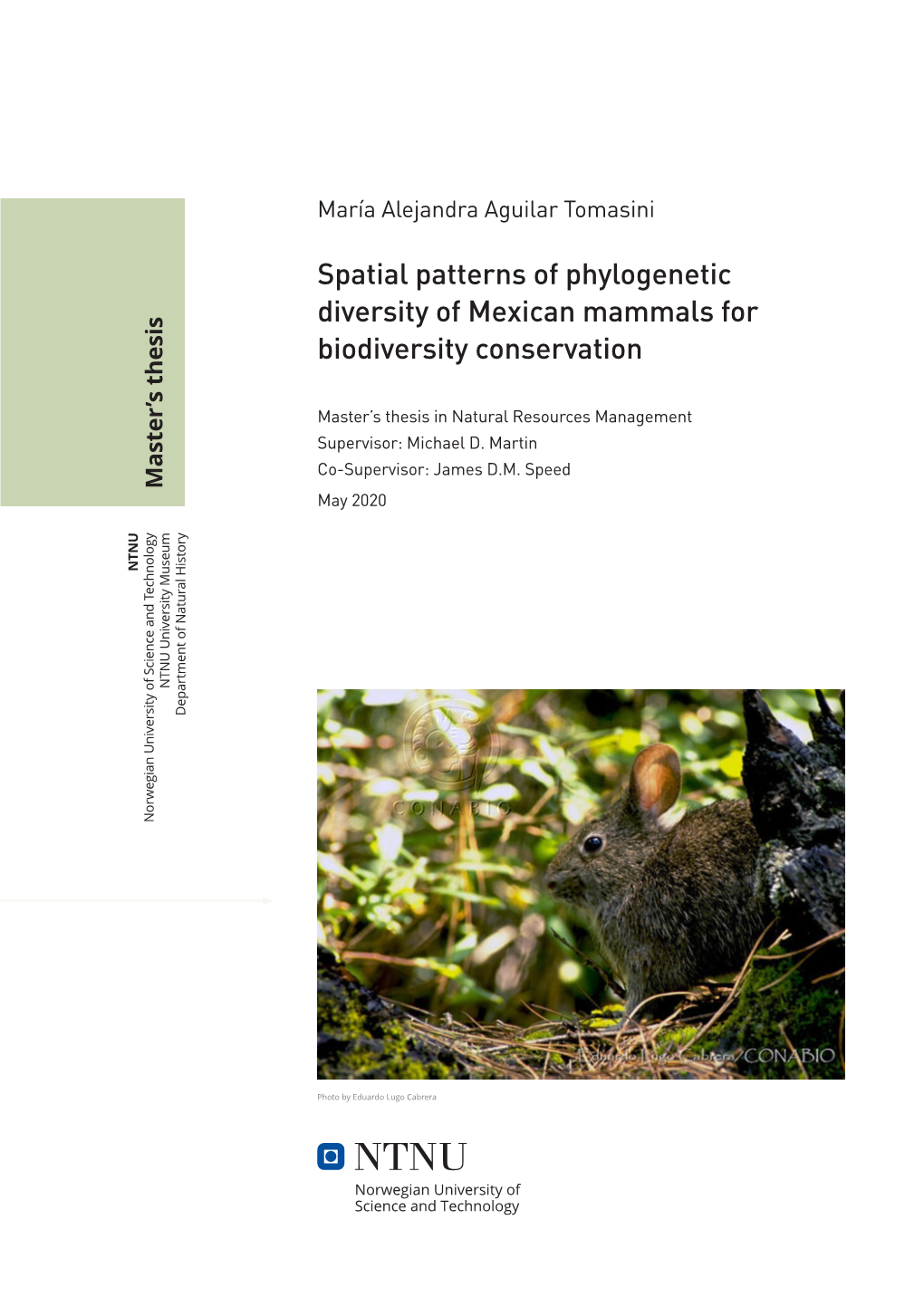 Spatial Patterns of Phylogenetic Diversity of Mexican Mammals for Biodiversity Conservation