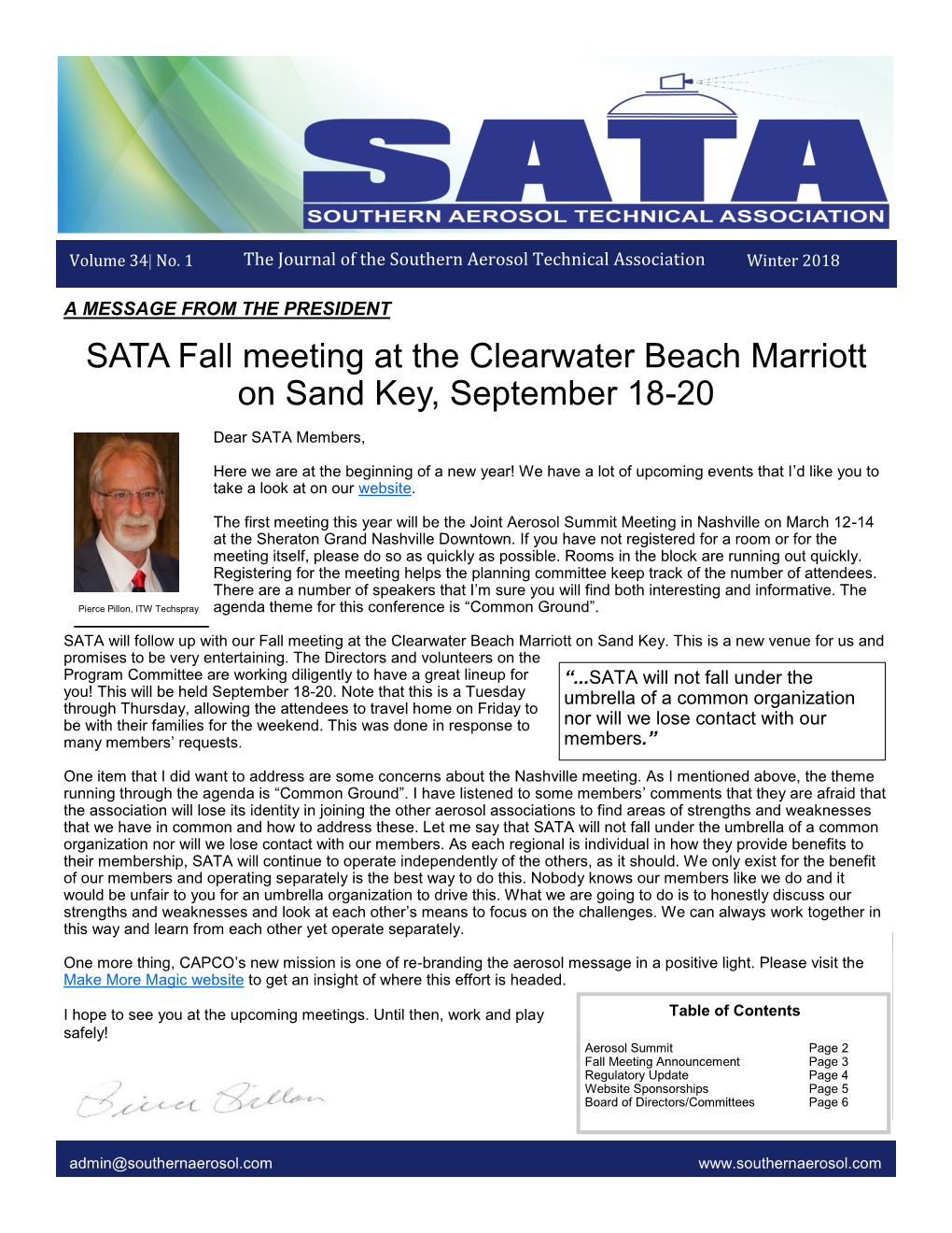 SATA Fall Meeting at the Clearwater Beach Marriott on Sand Key