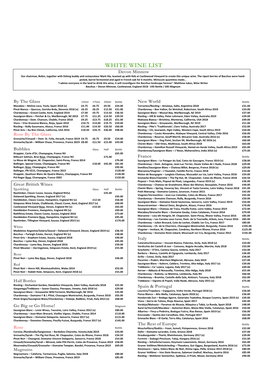 White Wine List