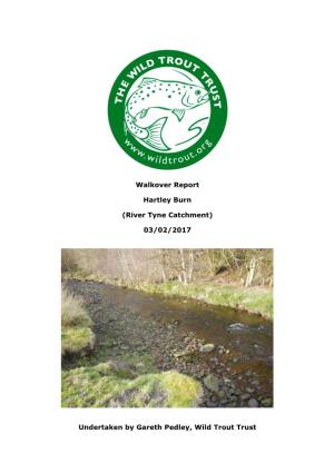 Walkover Report Hartley Burn (River Tyne Catchment)