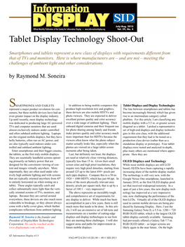 Tablet Display Technology Shoot-Out