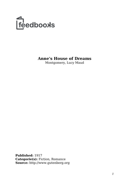 Anne's House of Dreams Montgomery, Lucy Maud