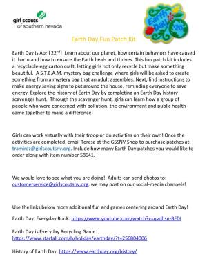 Earth Day Fun Patch Kit