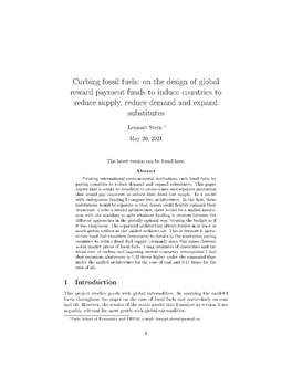 Curbing Fossil Fuels: on the Design of Global Reward Payment Funds to Induce Countries to Reduce Supply, Reduce Demand and Expand Substitutes