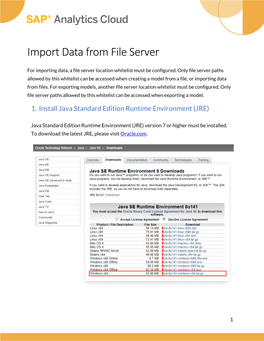 Import Data from File Server