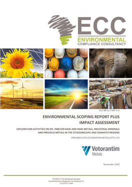 Environmental Scoping Report Plus Impact Assessment