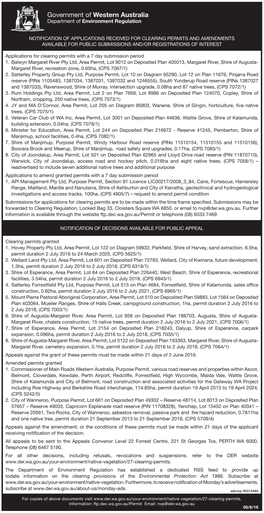 Government of Western Australia Department of Environment Regulation