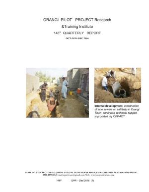 148Th QUARTERLY REPORT OCT to DEC 2016