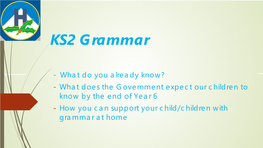 KS2 Grammar Expectations