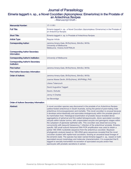 Journal of Parasitology