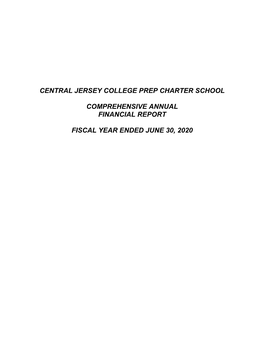 Central Jersey College Prep Charter School Comprehensive Annual