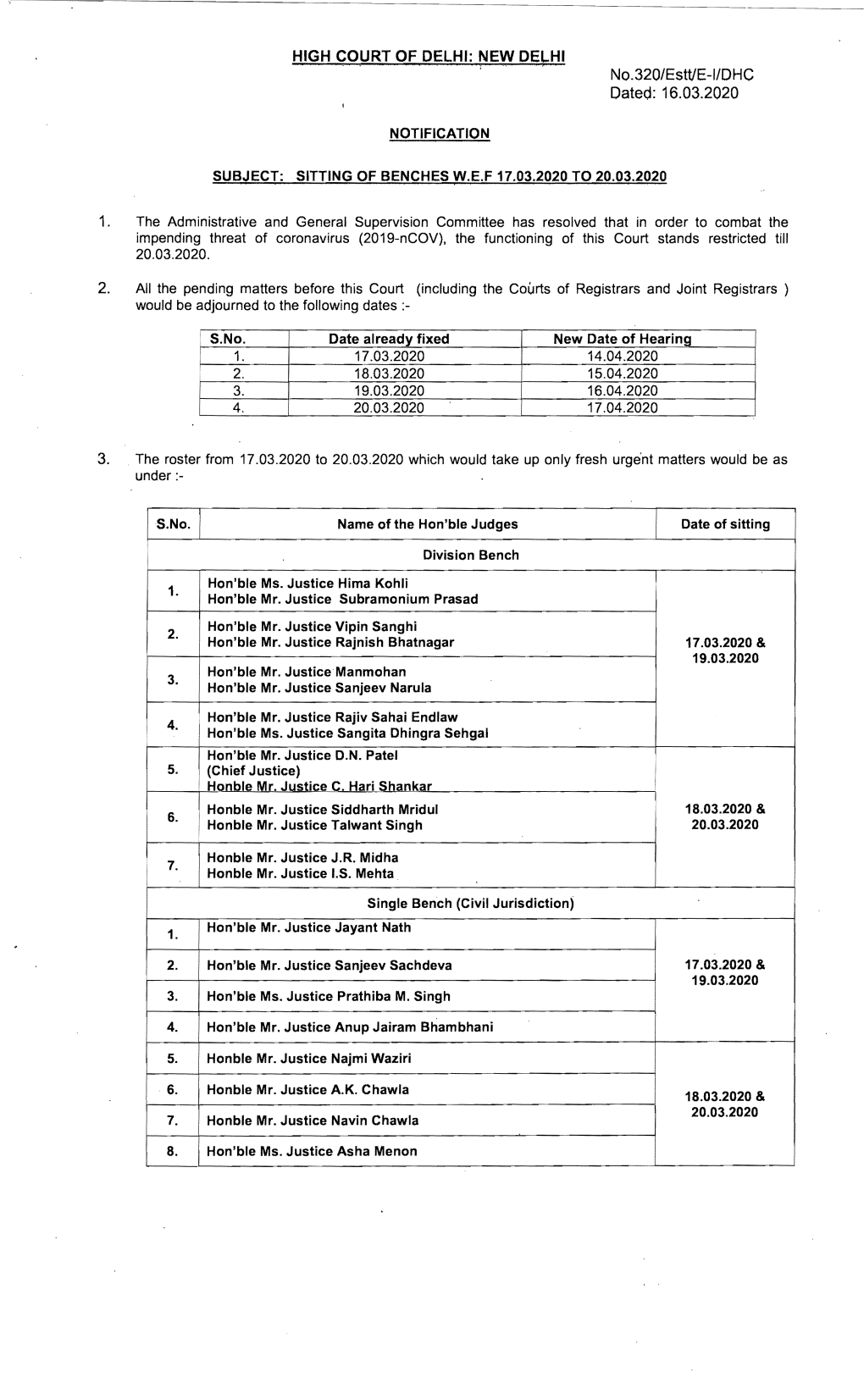 High Court of Delhi: New De~Hi 4. 4