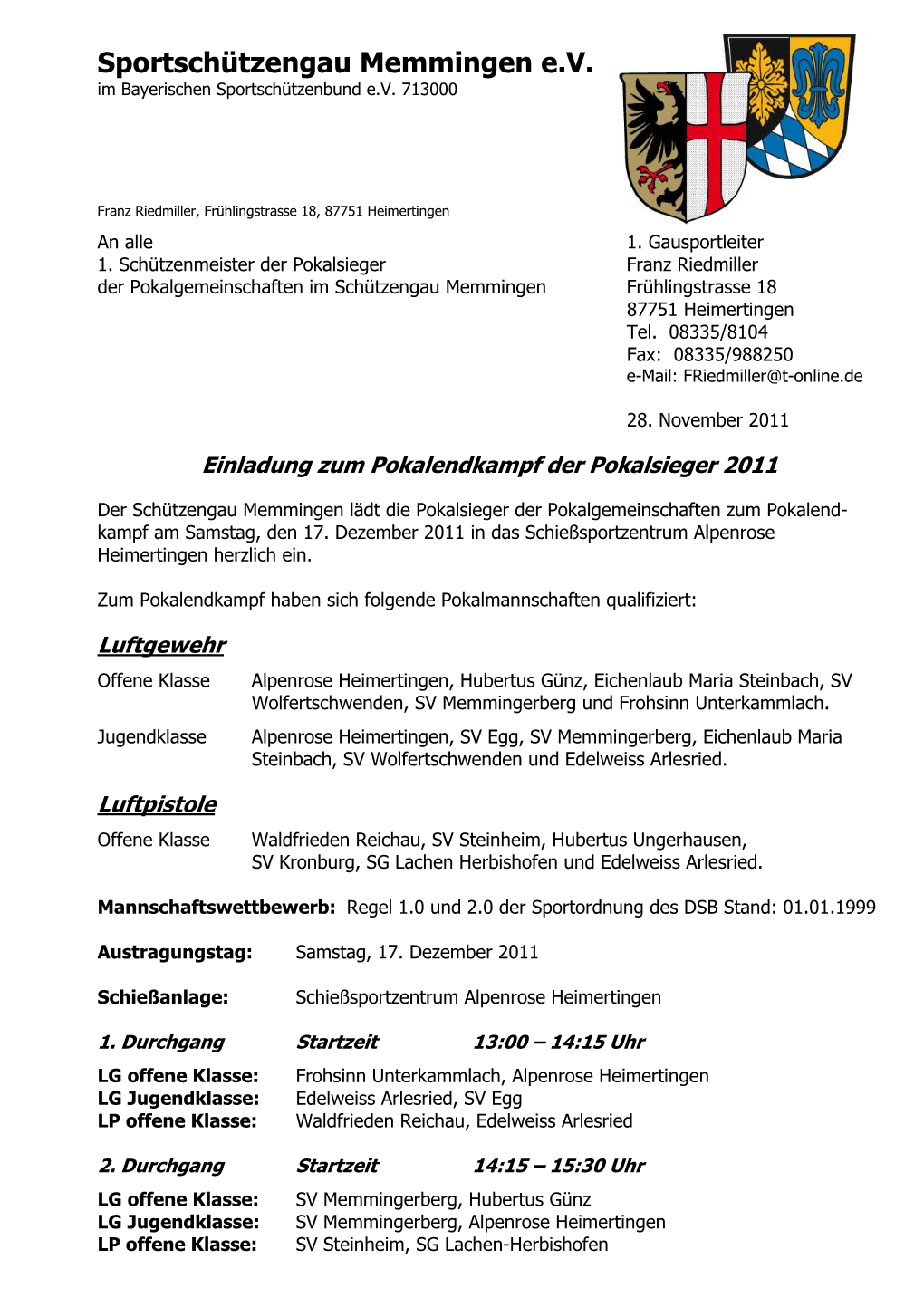 Sportschützengau Memmingen Ev