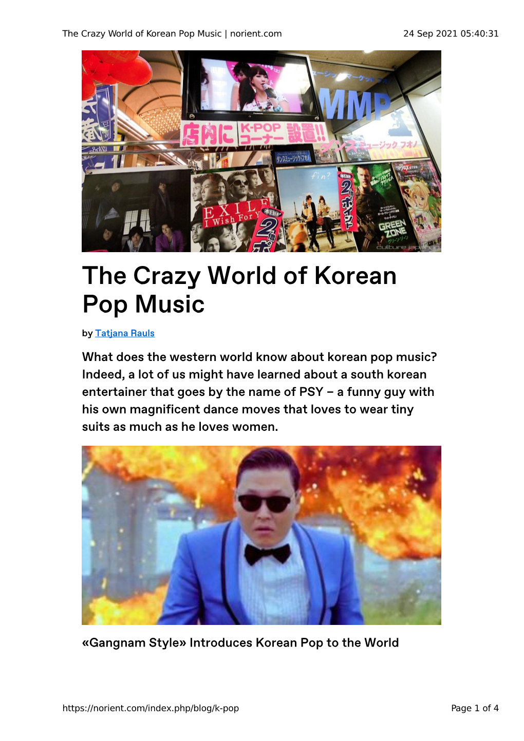 The Crazy World of Korean Pop Music | Norient.Com 24 Sep 2021 05:40:31