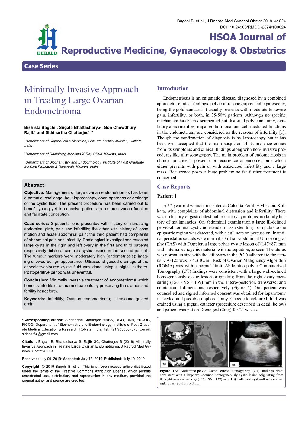 Minimally Invasive Approach in Treating Large Ovarian Endometrioma