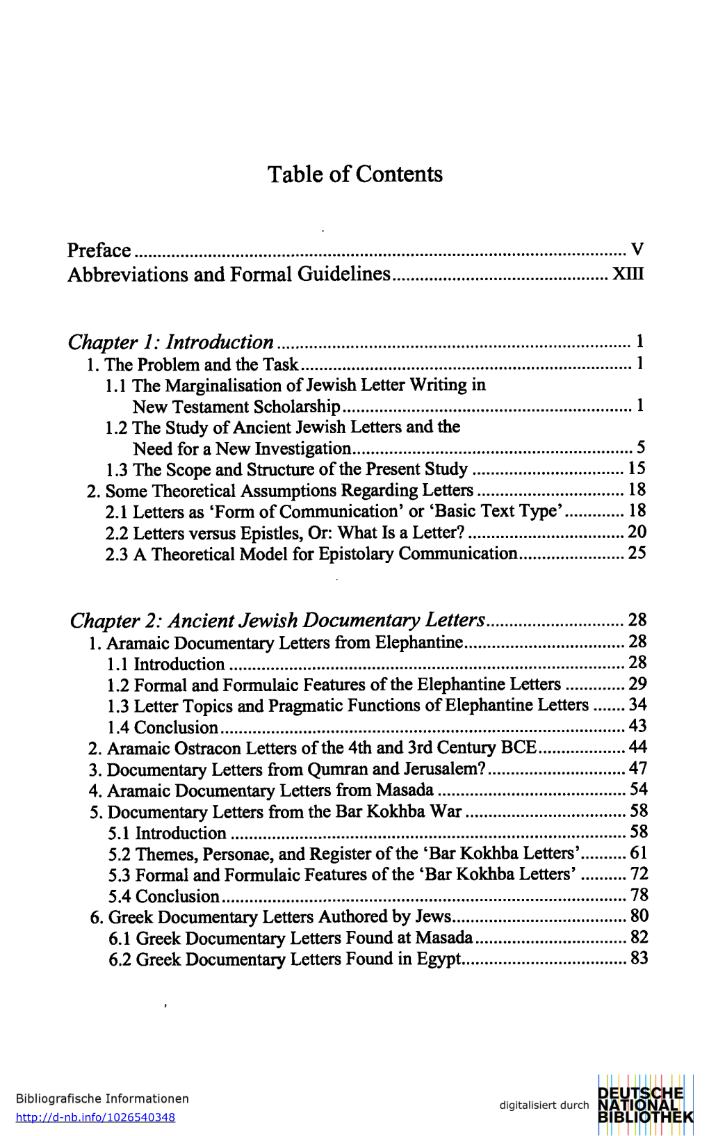 Table O F Contents