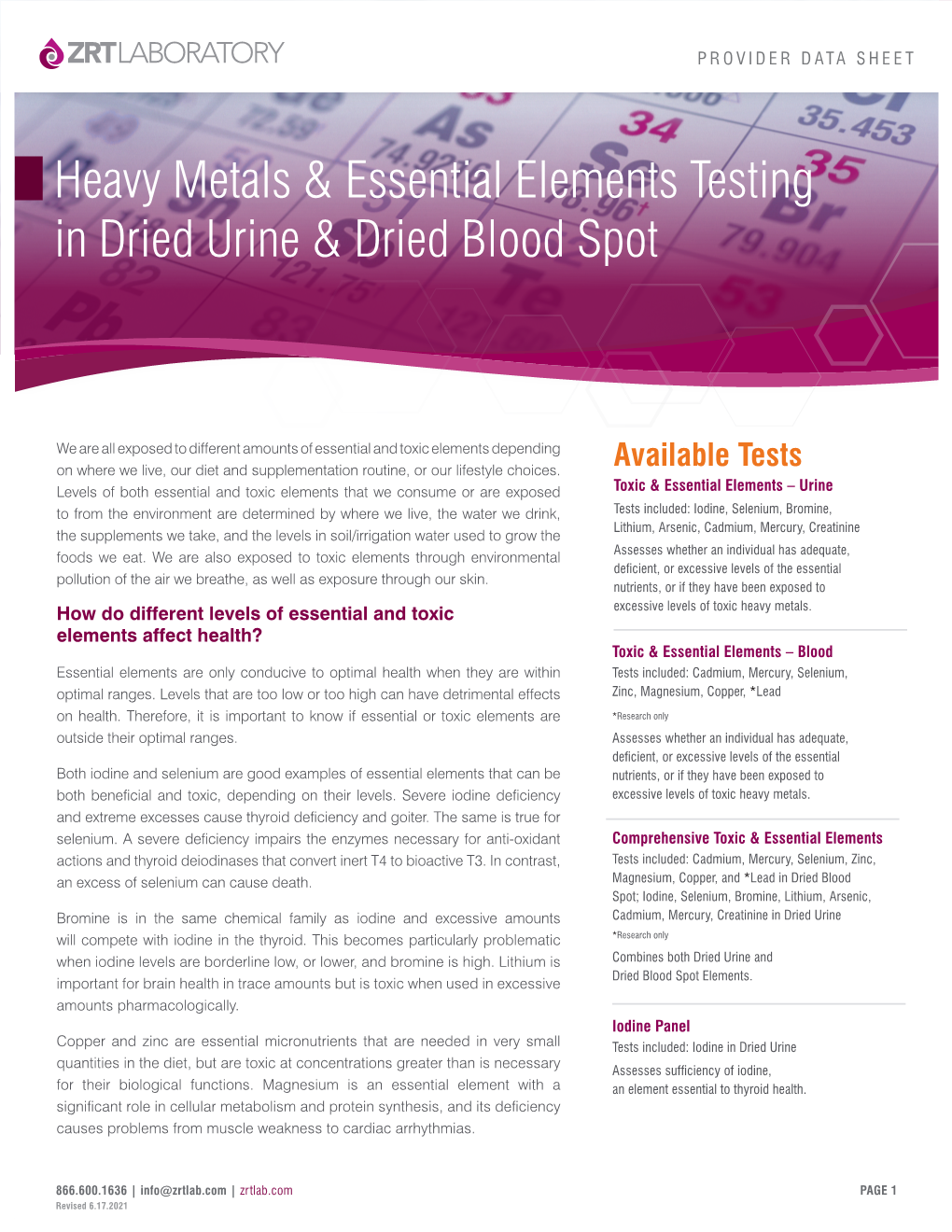 Heavy Metals & Essential Elements Testing in Dried