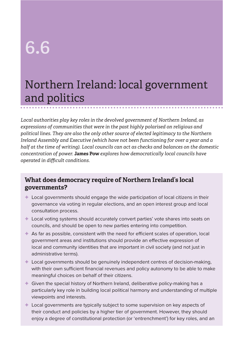 Northern Ireland: Local Government and Politics