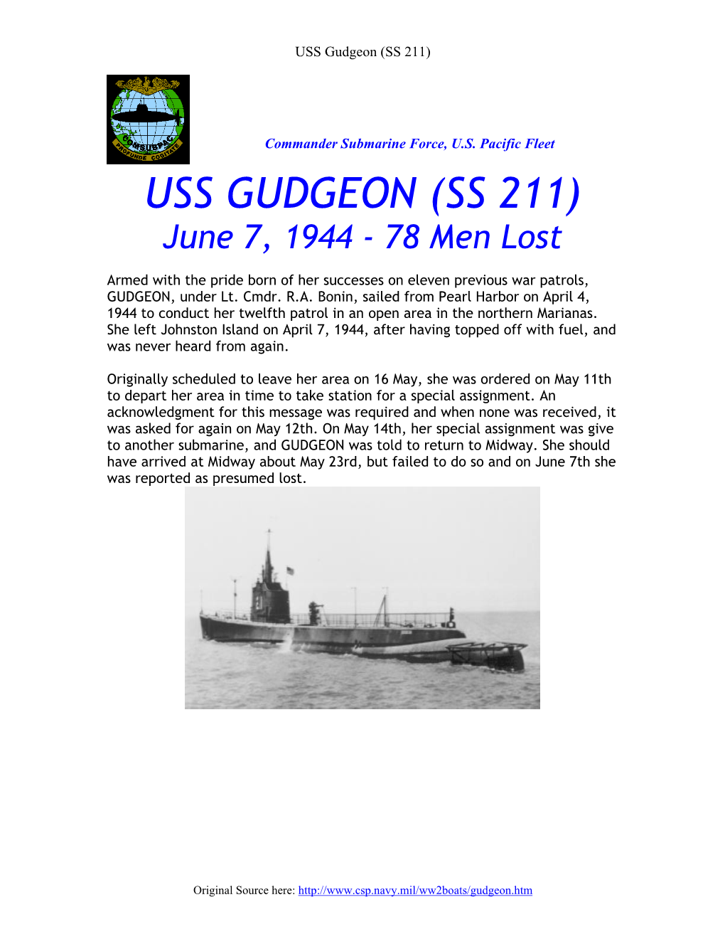 USS Gudgeon (SS 211)