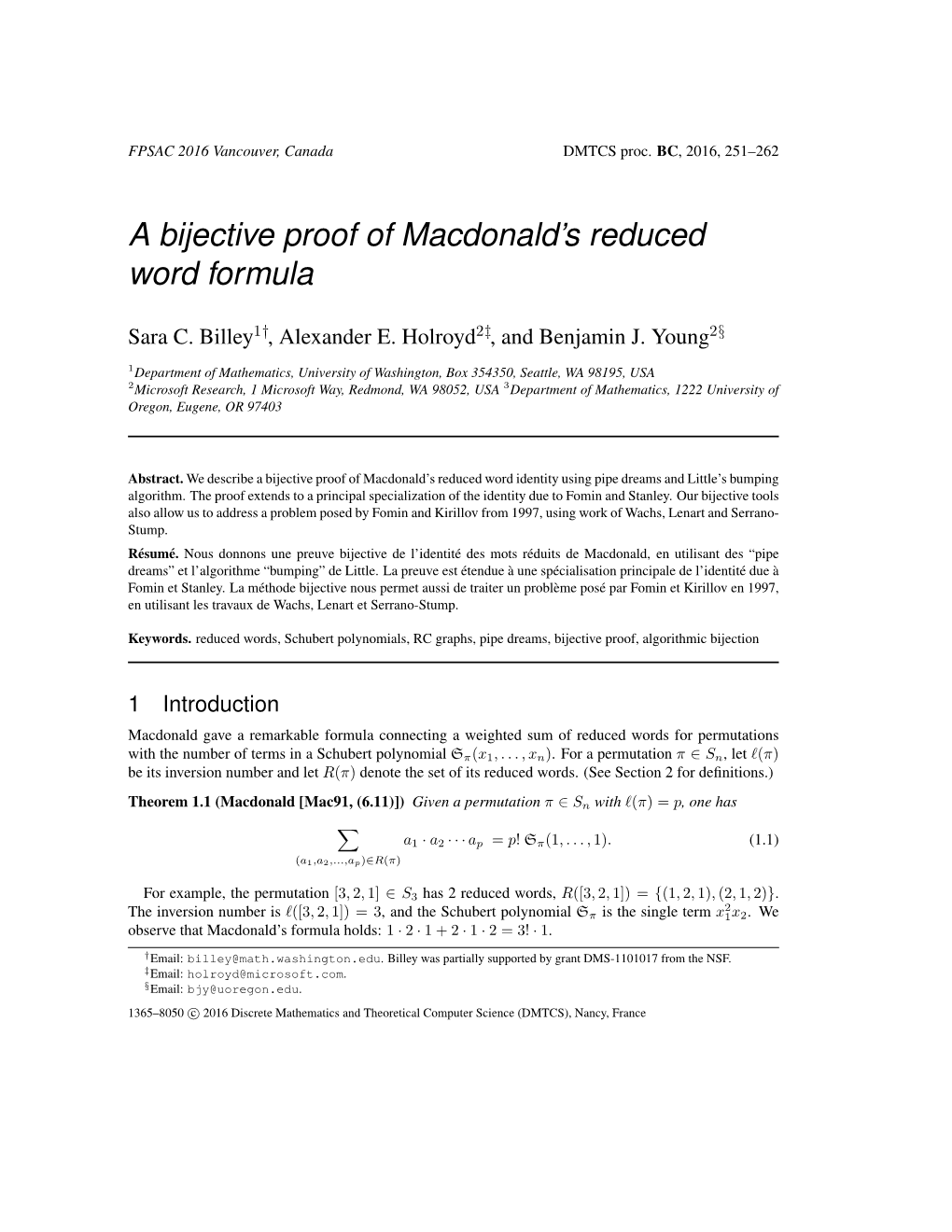 A Bijective Proof of Macdonald's Reduced Word Formula