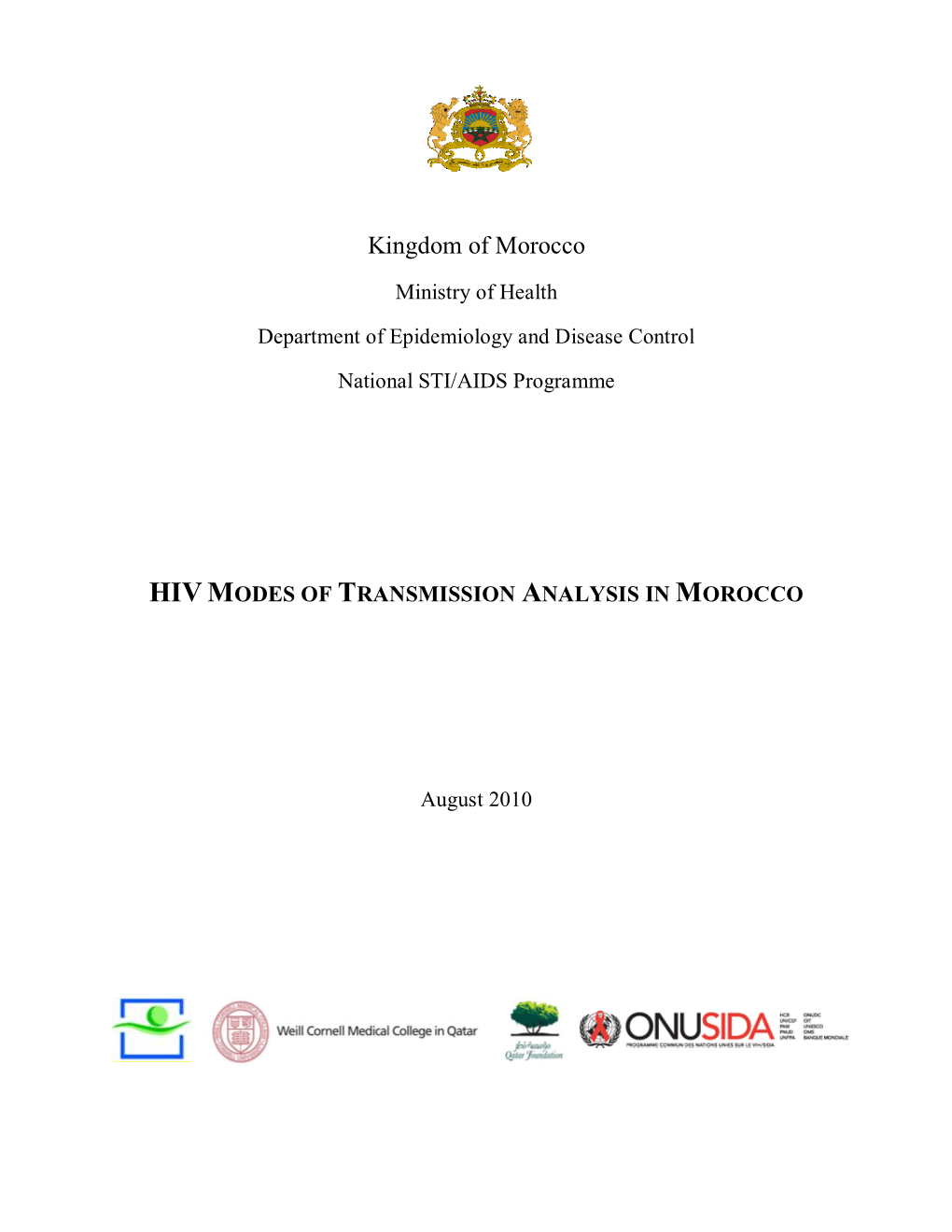 Hiv Modes of Transmission Analysis in Morocco