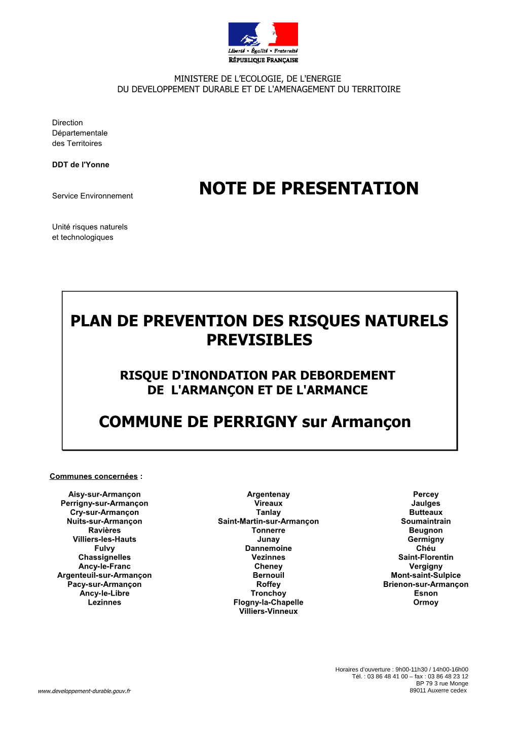 Note De Presentation