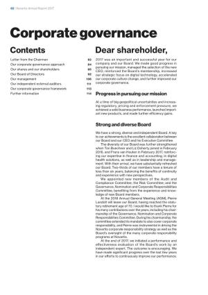 Corporate Governance Contents Dear Shareholder