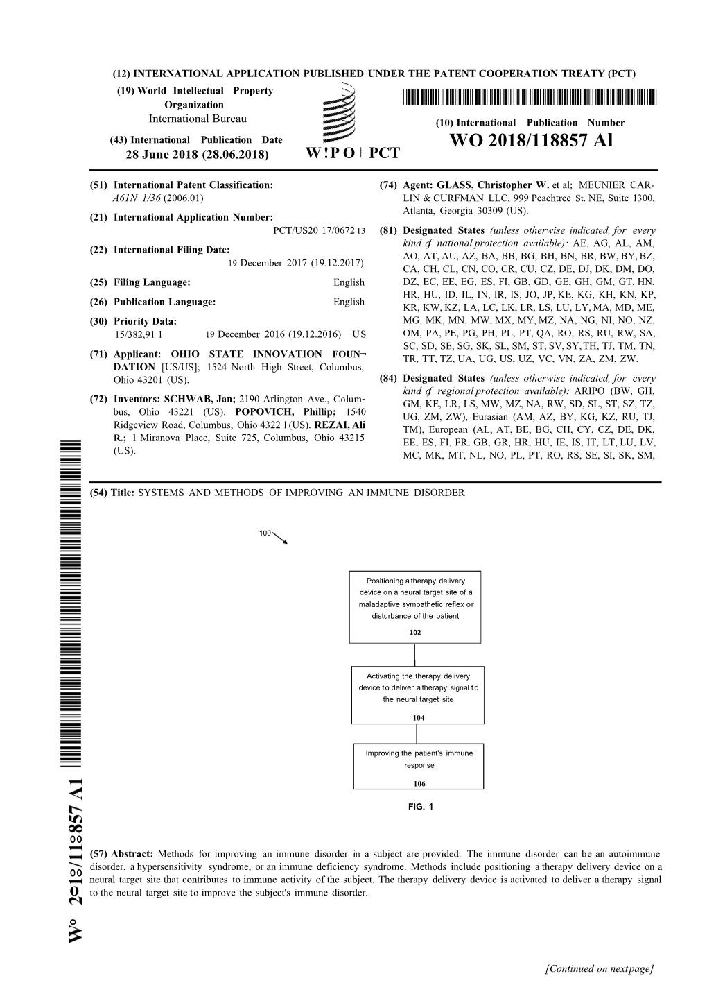 WO 2018/118857 Al 28 June 2018 (28.06.2018) W !P O PCT