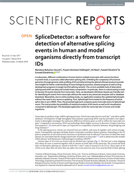 A Software for Detection of Alternative Splicing Events in Human
