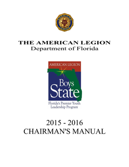2015 - 2016 Chairman's Manual