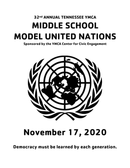 MIDDLE SCHOOL MODEL UNITED NATIONS November 17, 2020