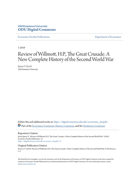Review of Willmott, HP, the Great Crusade