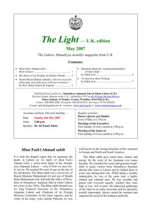The Light, U.K. Edition, May 2007