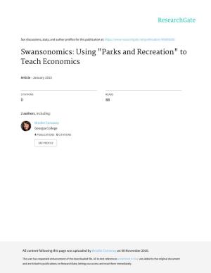 Parks and Recreation" to Teach Economics