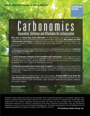 Carbonomics Innovation, Deflation and Affordable De-Carbonization