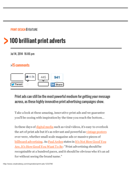 100 Brilliant Print Adverts
